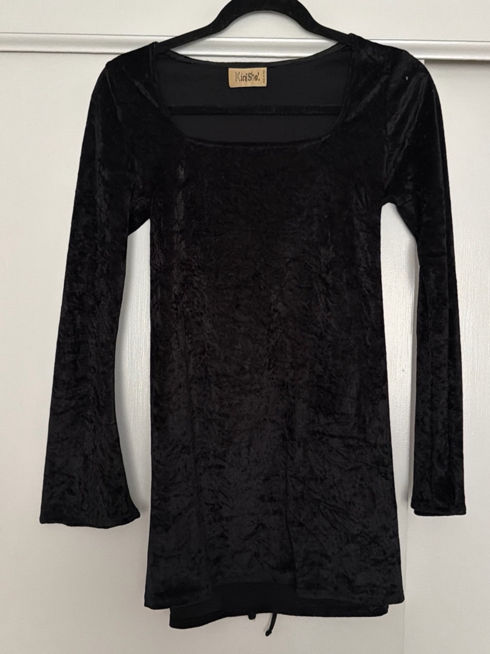 Vintage Black Velvet Tunic/Mini Dress